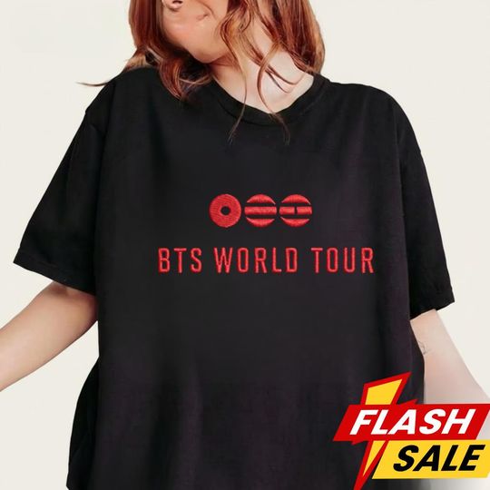 Embroidered Bangtan Comeback 2026 T-Shirt, Army Concert & World Tour Fan Shirt, BTS Merchandise