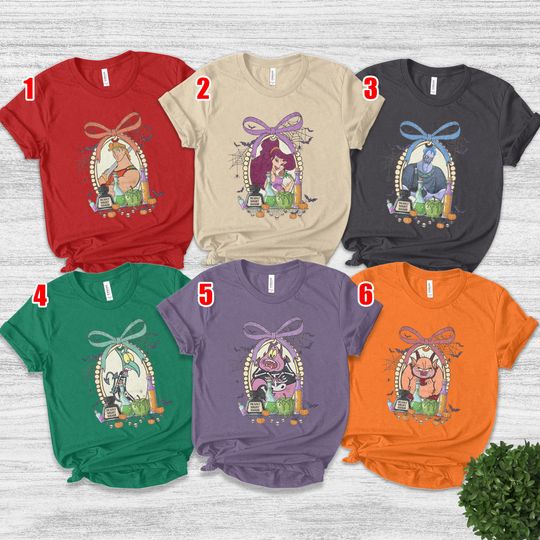 Discover Custom Disney Hercules Character Halloween Shirt, Disney Halloween Shirt, Halloween Party 2025 Shirt, Disney Family Trip WDW Shirt SLYK05