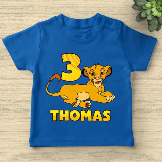 Discover Disney Lion King Personalized Birthday Gift Tshirt, King Simba Custom Name Family Birthday T-shirt