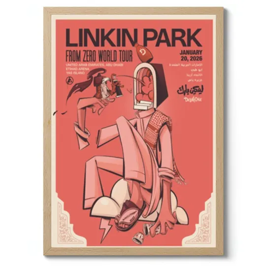 Linkin Park From Zero World Tour Poster Etihad Arena Yas Island January 20 2026