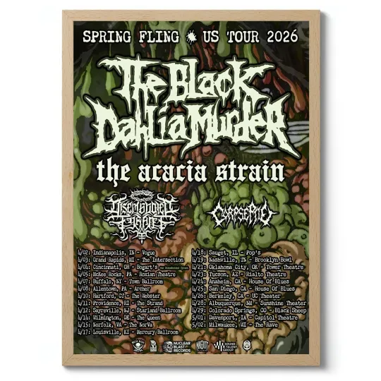 Discover The Black Dahlia Murder Spring Fling US Tour 2026 Poster