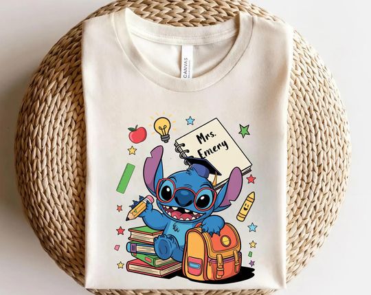 Discover Custom Stitch Teacher Shirt, Stitch Shirt, Disney Teacher Shirt, Kindergarten Shirt, School Shirt