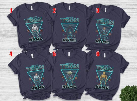 Discover Personalized Star Wars Tron Lightcycle Run Ride Shirt, Custom Star Wars Mickey Tron Bike
