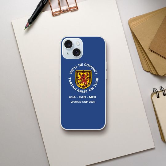 Discover We'll be Coming! Tartan Army on Tour iPhone Case, Scotland World Cup 2026 Phone Cover, Scotland  Supporter Gift