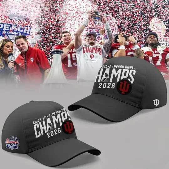 Discover Hoosiers 2026 Peach Bowl Game Champs Classic Cap