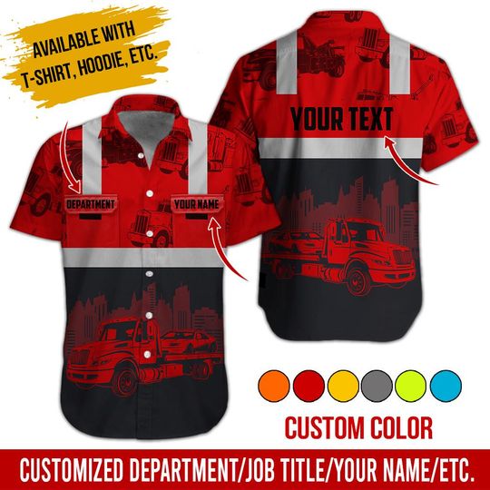 Discover Custom Pocket Love Towing Work Shirt: Personalized Heavy Equipment 3D Uniform