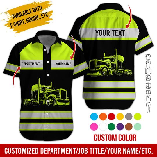 Custom Tow Truck Driver Uniform Shirt: All Over Print Roadside Service