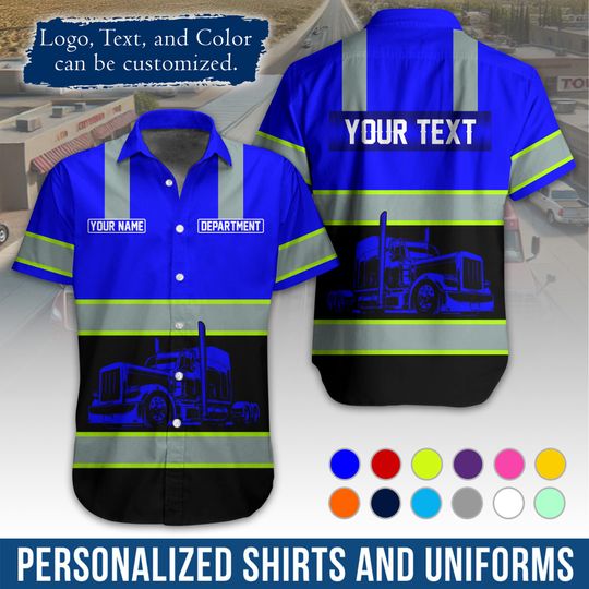 Custom Tow Truck Driver Hawaiian Shirt: All Over Print Roadside Service Uniform