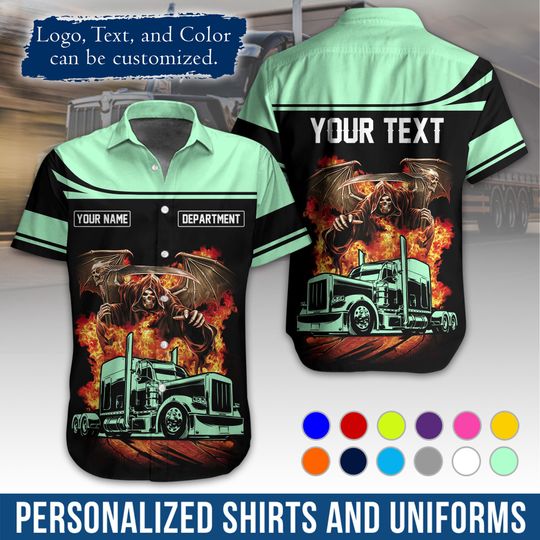 Discover Custom Low Truck Hawaiian Shirt: All Over Print Roadside Service Uniform