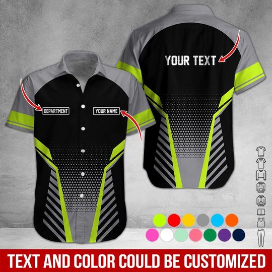 Discover Custom Basic Work Shirt: Personalized Name & Text Uniform