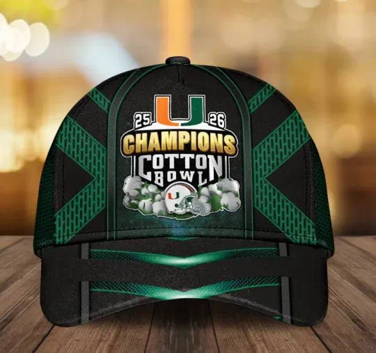 Discover Miami Hurric-Ane1 Football Cotton Bowl Champions Classic Cap