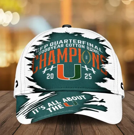 Discover Miami Hurriic1Ane Football Cotton Bowl Champions Classic Cap
