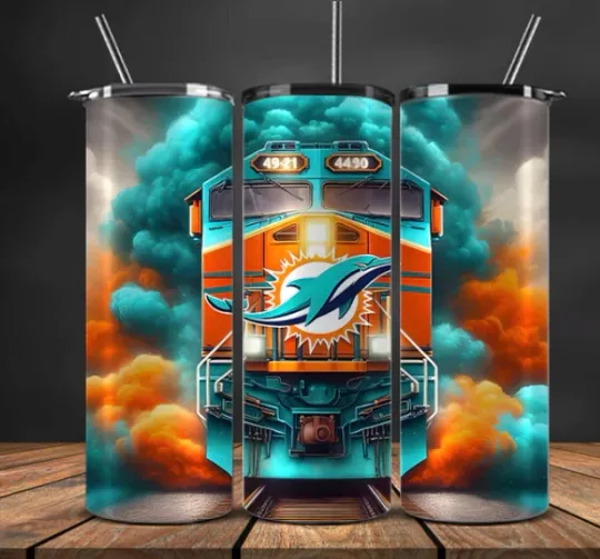 Discover Miami Football Stainless Steel Tumbler & Metal Straw