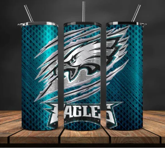 Discover Philadelphia Stainless Steel  Tumbler & Straw Peek In Ripped Bling