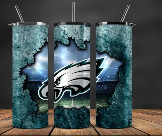 Discover Philadelphia Stainless Steel  Tumbler & Straw  Peek In Stadium Logo