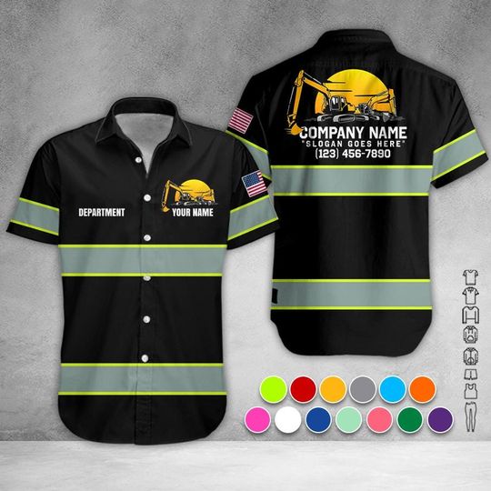 Discover Custom Heavy Equipment Work Shirt: Personalized Company Uniform