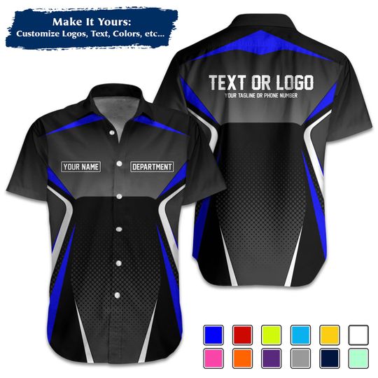 Discover Custom Work Uniform Shirt | Personalized Logo, Name & Department for Mechanic, Technician, Service Crew, Staff