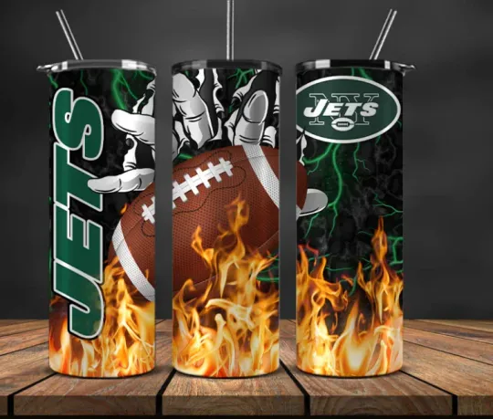 Discover New York Stainless Steel Tumbler With Metal Straw- Cartoon Ball Drop