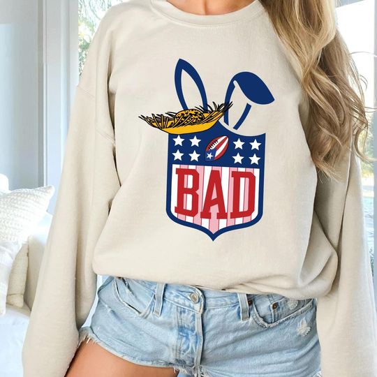Discover Football Bunny Fan Unisex Shirt, Funny Game Day Sweatshirt, Cute Rabbit Football Hoodie, Game Day Outfit, Puerto Rico Football Fan Gift