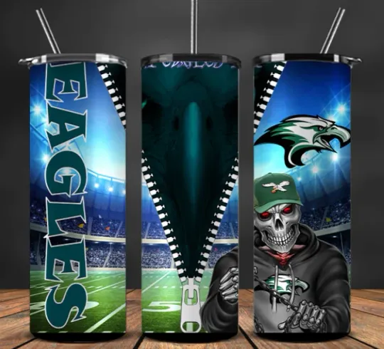 Discover Philadelphia Stainless Steel  Tumbler & Straw Unzipping Stadium