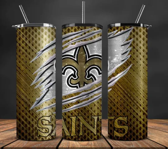 Discover New Orleans Stainless Steel Tumbler & Metal Straw- Ripped Bling