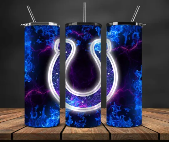 Discover Indianapolis Stainless Steel Tumbler & Metal Straw Mystic Whirl