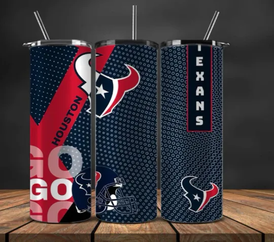 Discover Houston Football Stainless Steel Tumbler & Metal Go Go Go Dots