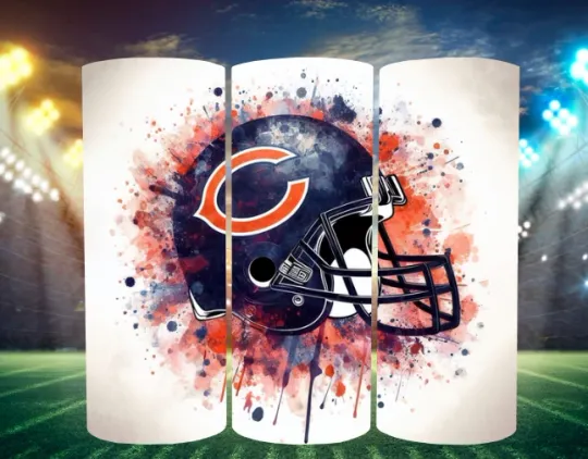 Discover Chicago Stainless Steel Tumbler With Metal Straw - Ink Splatter