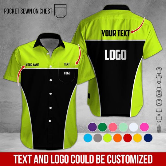 Discover Custom Pocket Work Wear Shirt with Logo: Personalized Uniform, Racing Shirt