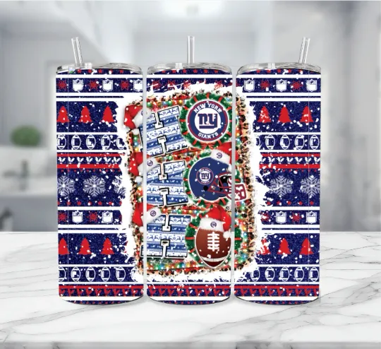 Discover New York Christmas  Football Stainless Steel Tumbler