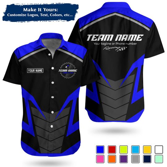 Discover Custom Racing Team Shirt | Personalized Motorsport Pit Crew Uniform Race Workwear