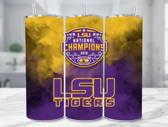 Discover LSU Tigers  Football Basketball Stainless Steel Tumbler  Grunge Version B