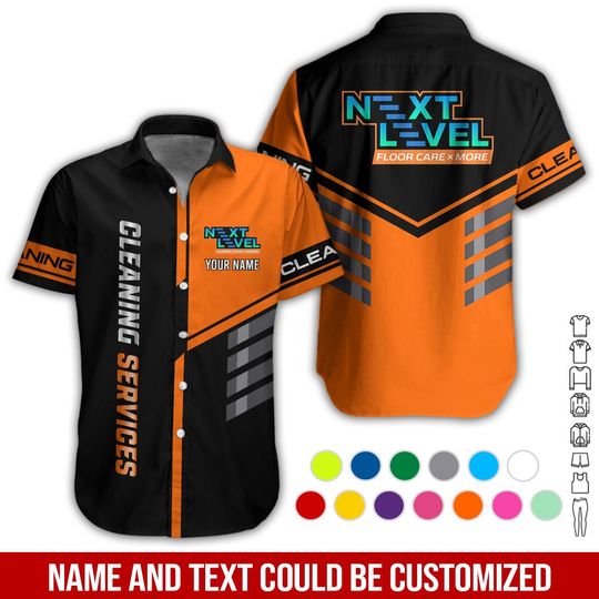 Discover Custom Logo Hawaiian Work Shirt: Personalized Name House Cleaning 3D All Over Printed Clothes