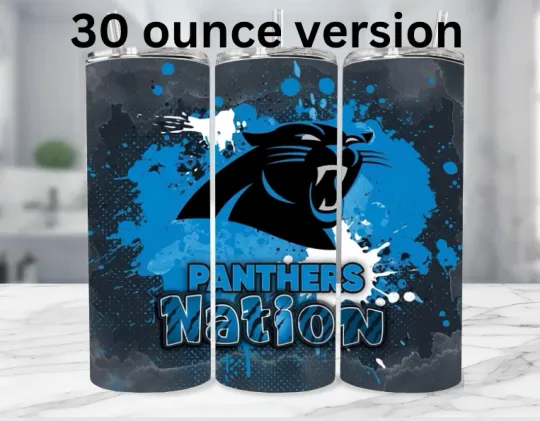 Discover Carolina Nation Football Stainless Steel Tumbler Ink Blot