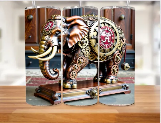 Discover Albm Crimson Tide Football Stainless Steel Tumbler Elephant Figurine