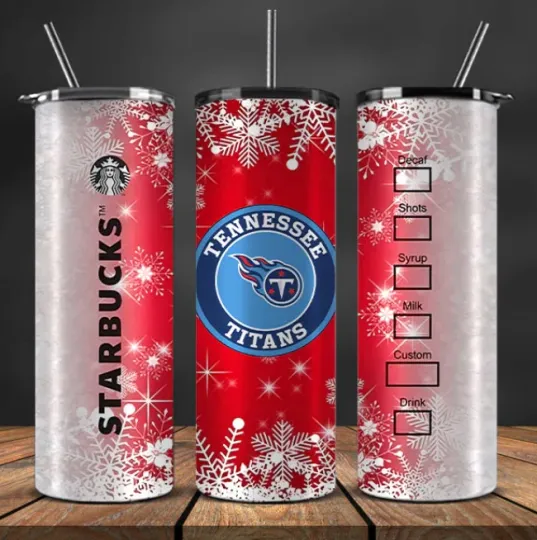 Discover Tennessee Christmas Stainless Steel football Football Tumbler Straw