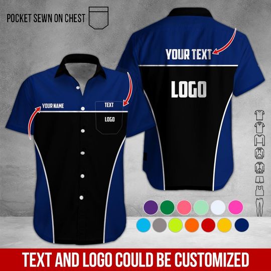 Discover Custom Logo Work Shirt: Personalized Uniform Top for Business Staff