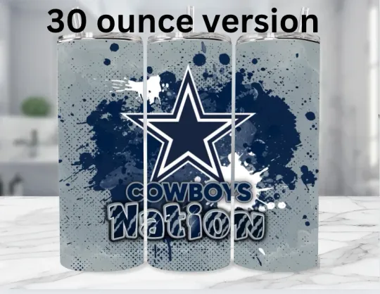 Discover Dallas Nation Football Stainless Steel Tumbler  & Straw