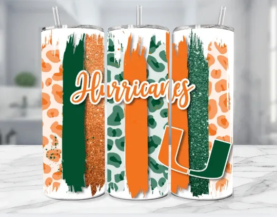 Miami College  Football  Stainless Steel Tumbler