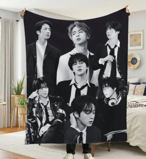 BTS Jin Boyfriend Fleece Blanket  
The Astronaut Jin Sherpa Fleece Blanket