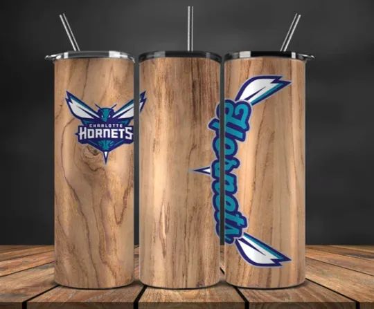 Discover Wood Grain  Stainless Steel Tumbler & Straw Memphis Grizzles