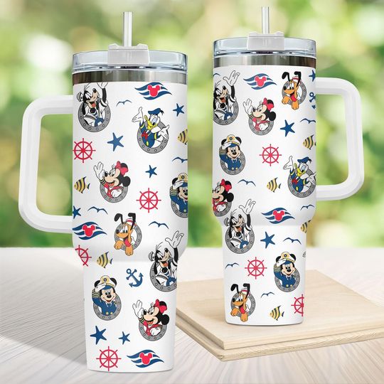Disney Mickey and Co Cruise Tumbler 40oz, Disney Cruise 2026 Tumbler Gift, Mickey Minnie Donald Daisy Goofy Cruise 2026 Trip Cup