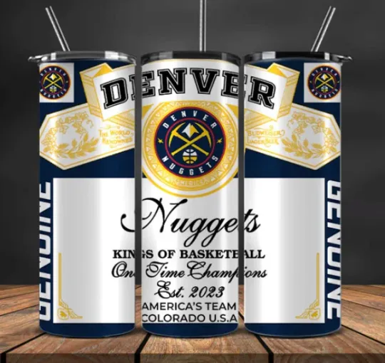 Discover Beer Can Look  Stainless Steel Tumbler & Straw Denver