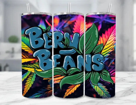 Discover Stainless Steel MARIJUANA Tumbler 420  Weed Heads - Bery Beans Mulicolor