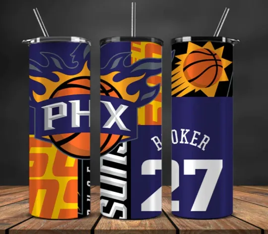 Discover Phoenix Stainless Steel Tumbler & Straw  Mix Matched Player Jersey