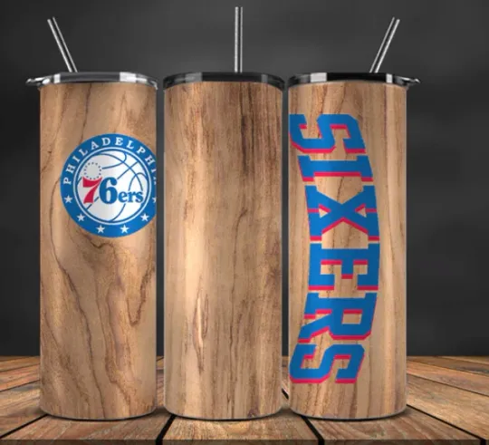 Discover Wood Grain  Stainless Steel Tumbler & Straw Philadelphia