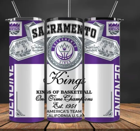 Discover Beer Can Look  Stainless Steel Tumbler & Straw Sacramento