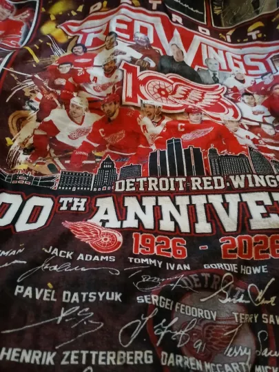 Discover Detroit Red Wing 100Th Anniversary 1926 2026 Blanket Fleece