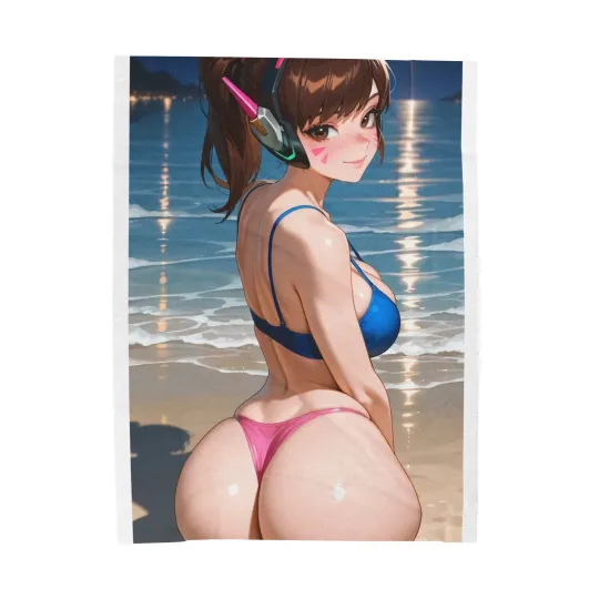 Discover DVA OVERWATCH  Blue Bikini Fleece Blanket, Bikini Gift For Fan 2026