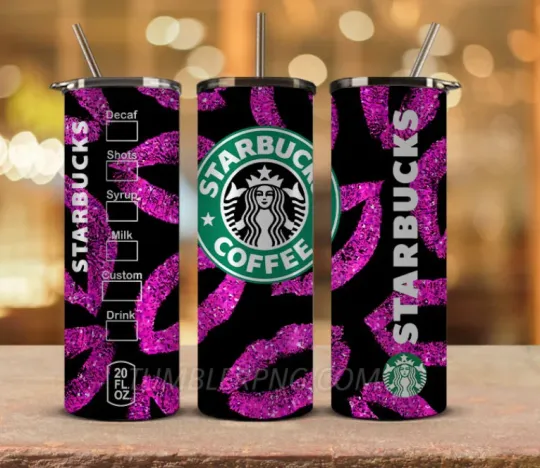 Discover Starbucksss Tumbler & Straw  Glitter Kisses Stainless Steel 4 Coffee Lovers
